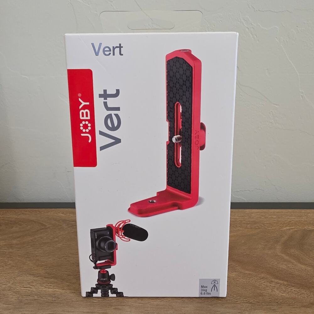 Joby Vert Smartphone Vlogging Grip Stand Vertical Mount w Cold Shoe NIB